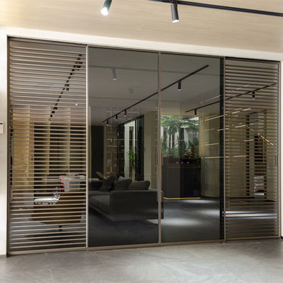 Grijze aluminium tweevoudige interne schuifbalkdeuren ODM