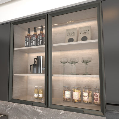 Mat zwart Moderne Keuken Aluminium Meubel Profiel Voor Kasteel Deur