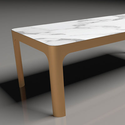 180x90 150x80 Aluminium Marmer Top Theetafelmeubilair