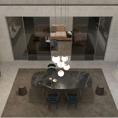 Lichtgewicht Aluminium Huismeubelen Rock Plate Eettafel Set 140x80 160x80