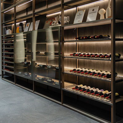 Keuken Glas Pantry Kas Kas Kasten Wand Almirah Met Glas Deur Wijnrek