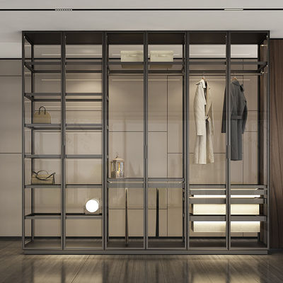 ODM Aluminium Huishoudelijk Meubel Glas Walk In Garderobe