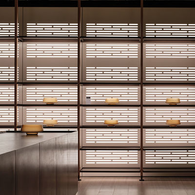 Anodisatie van aluminium huishoudelijk meubilair Modulair boekenkast Muursysteem met led lampen