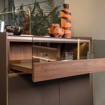 ODM Living Room Glas Wijn Display Cabinet Aluminium Framed