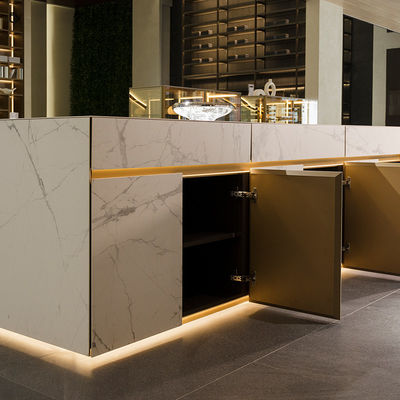 Witte aluminium modulaire keuken Almirah kasten eiland Custom