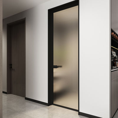 Customized Badkamer Translucent Frosted Glazed Interne deuren Aluminium Frame