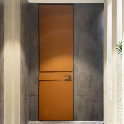 ODM Aluminium Staal Framed Interne deuren Lederafwerking Voor Kamer