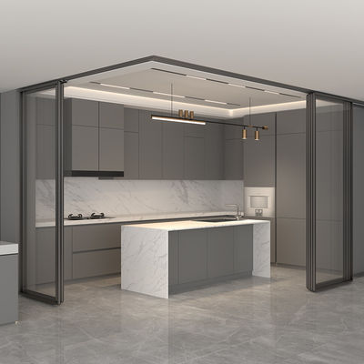 OEM aluminium modulaire keuken met pantry kastjes glazen deur