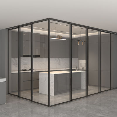 8 mm dikke aluminium binnenshuis schuifglasdeuren voor woonkamer scheidingswand