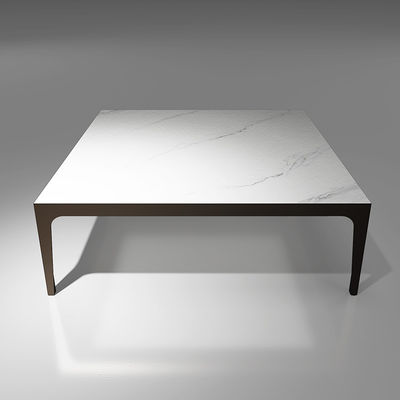 Minimalistische White Rock Slab Theetafel Woonkamermeubilair 1200*1200*400MM