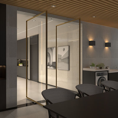 Luxe aluminium raam interieur Pivot deuren voor het huis Winddicht
