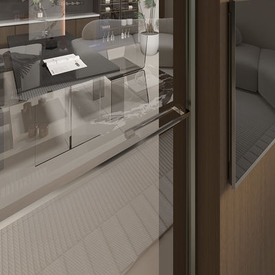 Grade A Aluminium geraamde binnendeuren Doorzichtige glazen draaideuren
