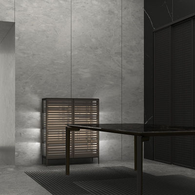 Luxe woonkamermeubilair opslagrek Aluminium + glasmateriaal