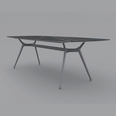 Luxe eetkamer set Rock Table Top Aluminium basis Eetkamer voor villa