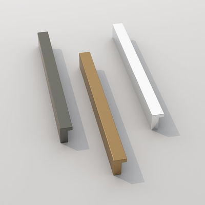 Chroom meubel Hardware Handle Aluminium Profiel Garderobe Kas Handle