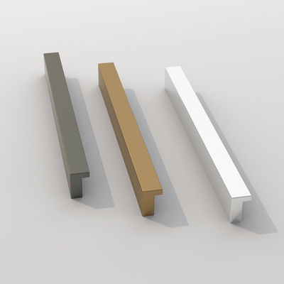 Chroom meubel Hardware Handle Aluminium Profiel Garderobe Kas Handle