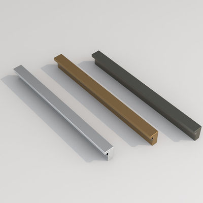 Chroom meubel Hardware Handle Aluminium Profiel Garderobe Kas Handle