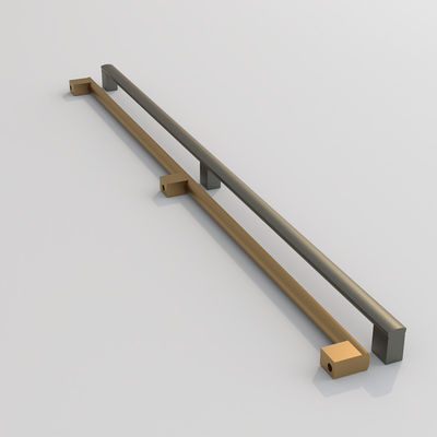 Modern goud zwart aluminium meubels trekken Keukenkasten handgrepen